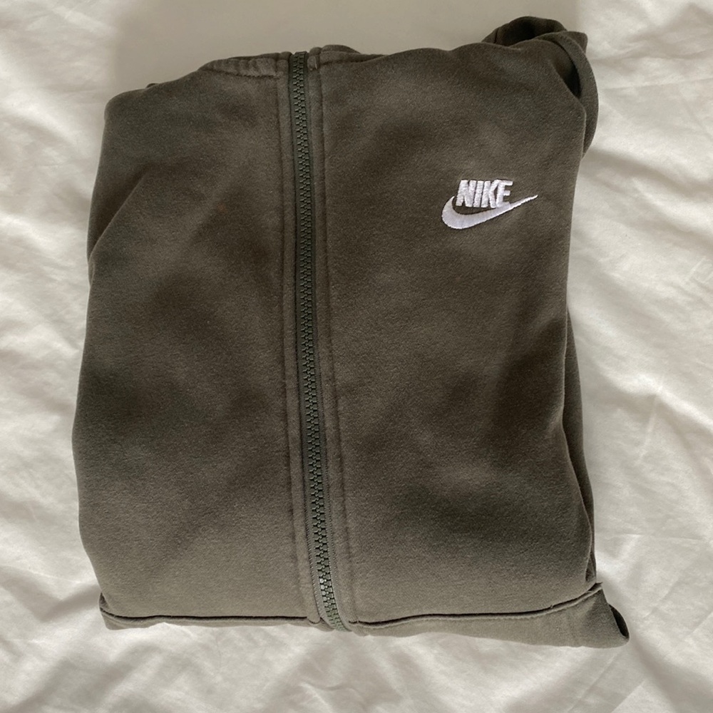 Nike Sportswear Club Fleece Zip-Up SMALL (S) - Dark Green